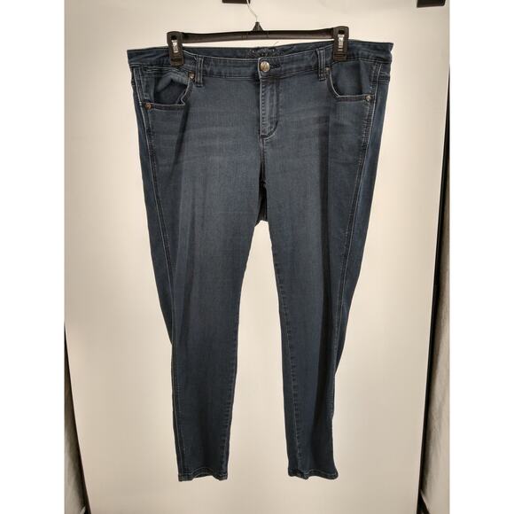 Melissa McCarthy Seven7 Jegging Plus 20W Skinny Stretch Denim Dark Wash Blue - Picture 1 of 9